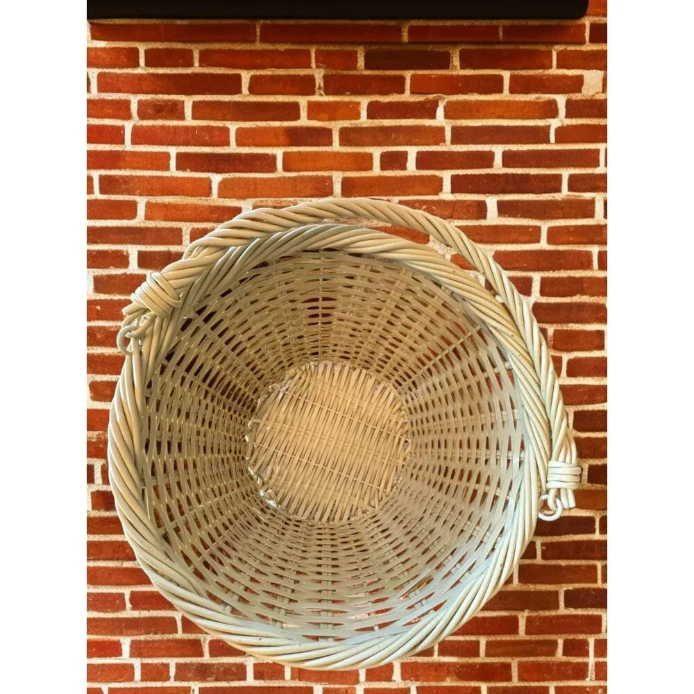 Handwoven Wicker Basket With Sturdy Handle For Storage & Decor - Picture 8 of 11
